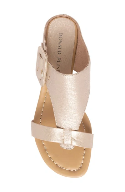 Shop Donald Pliner Ofelia Wedge Slide Sandal In Pale Gold