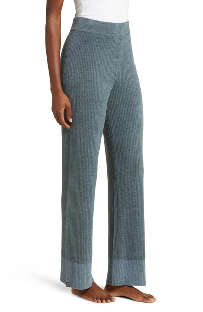 Shop Barefoot Dreams Cozychic™ Ultra Lite® Colorblock Ribbed Lounge Pants In Smokey Blue