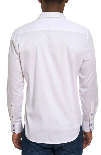Shop Robert Graham Après Ski Stretch Cotton Graphic Button-up Shirt In White