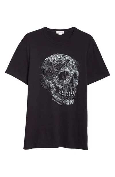 Shop Alexander Mcqueen Skull Graphic T-shirt In Black/ White