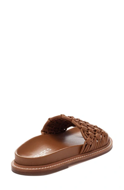 Shop J/slides Nyc Slide Sandal In Tan Woven