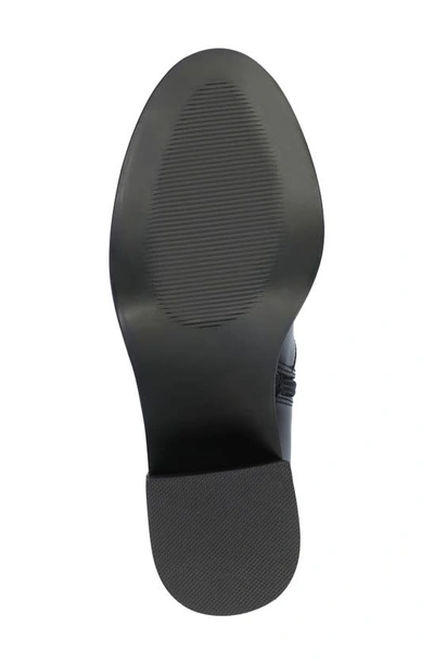 Journee Collection Wide Width Extra Wide Calf Womens Romilly Tru Comfort Foam Stacked Block Heel Round Toe Boots In Black