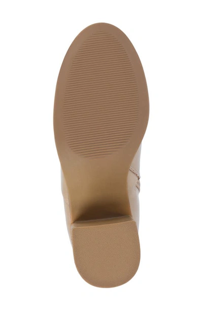 Journee Collection Wide Width Extra Wide Calf Womens Romilly Tru Comfort Foam Stacked Block Heel Round Toe Boots In Tan