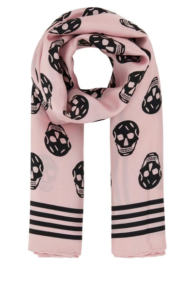 Shop Alexander Mcqueen Scarves And Foulards In Pink