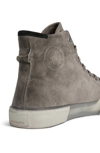 Shop Allsaints Dumont High Top Sneaker In Slate Grey