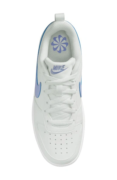 Shop Nike Kids' Court Borough Low Recraft Sneaker In Summit White/ Blue Bliss