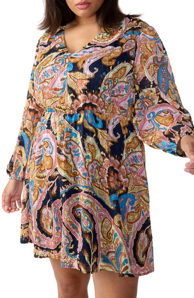 Shop Sanctuary Girls Day Out Paisley Long Sleeve Minidress In Tapestry