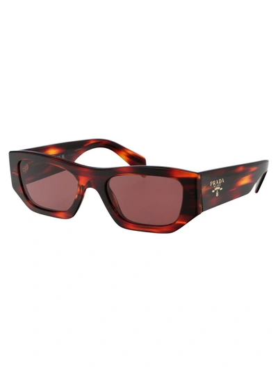 Shop Prada Sunglasses In 13o80b Havana Red