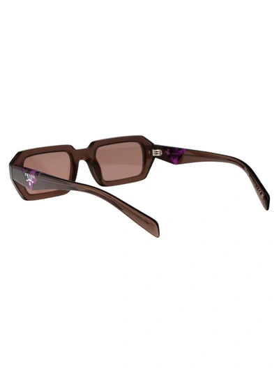 Shop Prada Sunglasses In 17o60b Brown Transparent