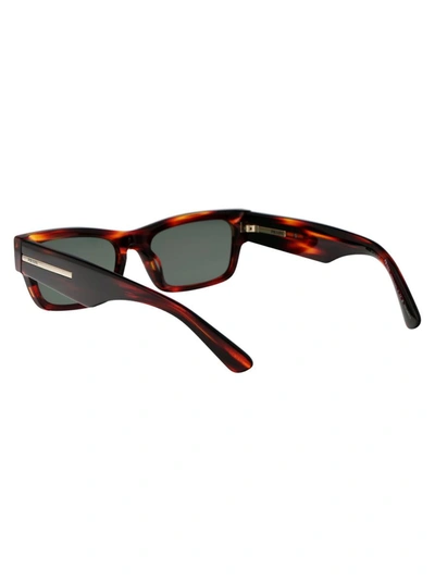 Prada Rectangular Frame Sunglasses Sunglasses In 13o03r Red/black Havana