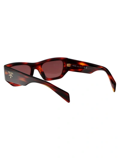 Shop Prada Sunglasses In 13o80b Havana Red