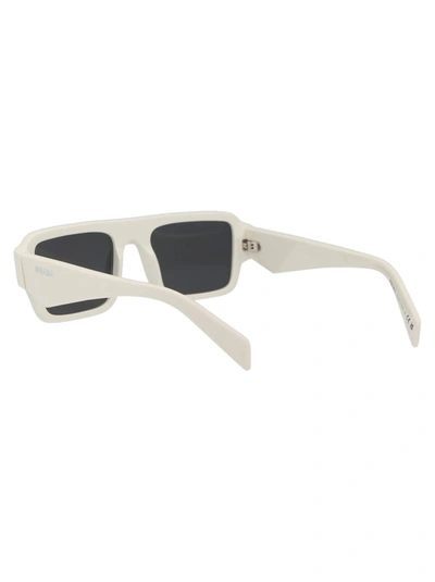 Shop Prada Sunglasses In 17k08z White