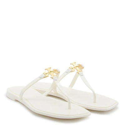 Shop Tory Burch Flat Shoes In Ivory / Gold