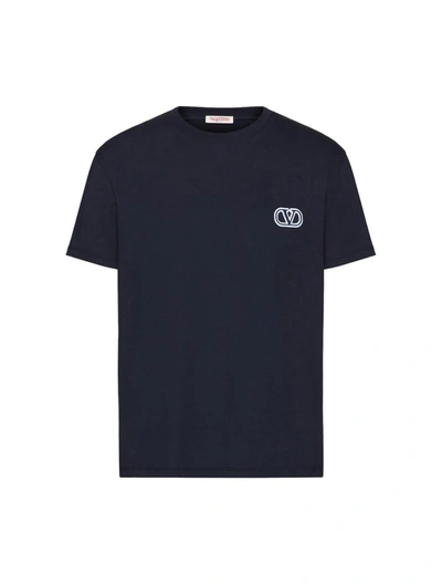 Shop Valentino Garavani T-shirts In Blue