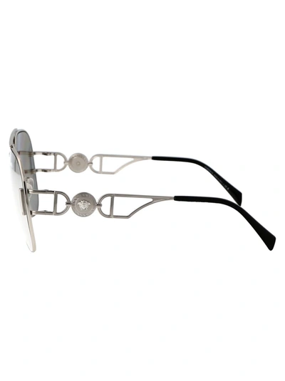 Shop Versace Sunglasses In 10006g Silver