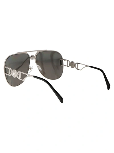 Shop Versace Sunglasses In 10006g Silver