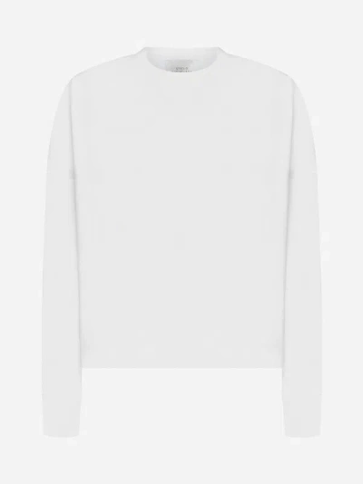 Shop Studio Nicholson Loops Cotton T-shirt In Optic White