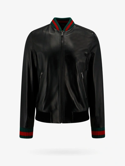 Shop Gucci Jacket In Black