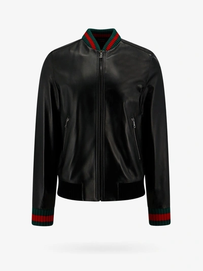 Gucci black 2024 bomber jacket