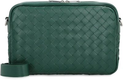 Shop Bottega Veneta Leather Camera Bag In Green