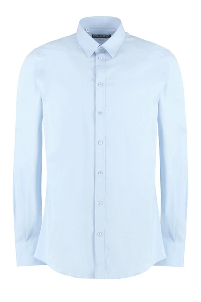 Shop Dolce & Gabbana Cotton Shirt In Blue