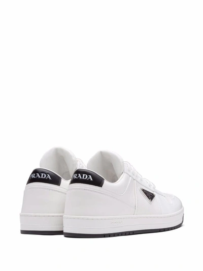 Shop Prada Downtown Low-top Sneakers In Bianco+nero