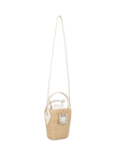 Shop Roger Vivier Handbags In C600(natural)+c019(cire'')