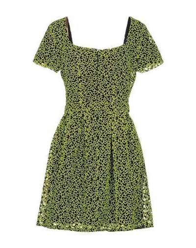 Shop Christopher Kane Short Dress In Acid Green