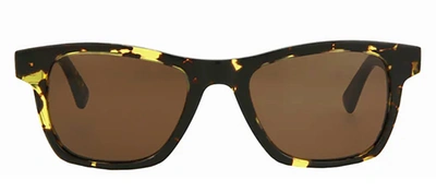Shop Bottega Veneta Bv1120s 002 Square Sunglasses In Brown