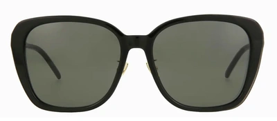 Shop Saint Laurent Slm78f 002 Butterfly Sunglasses In Grey