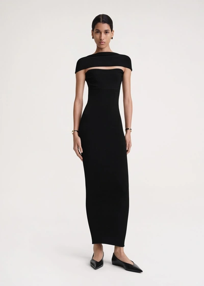 Shop Totême Slip-through Knit Dress Black