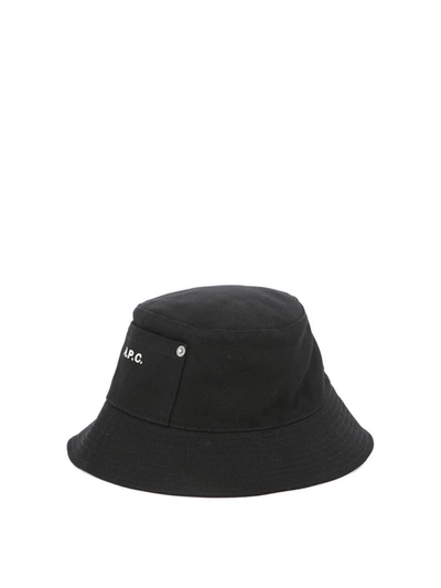 Shop Apc A.p.c. "thais" Bucket Hat In Black