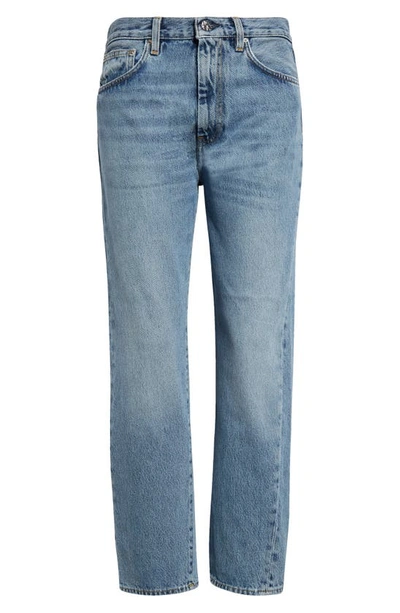 Totême Toteme Twisted Seam Full Length Trouser Worn Blue In Worn Blue
