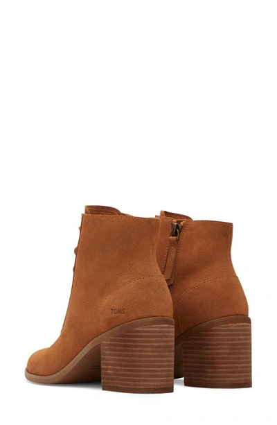 Toms Women's Evelyn Block Heel Lace-up Booties In Brown