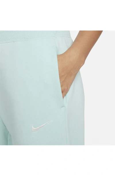 Shop Nike Sportswear Phoenix High Waist Wide Leg Sweatpants In Jade Ice/ Sail