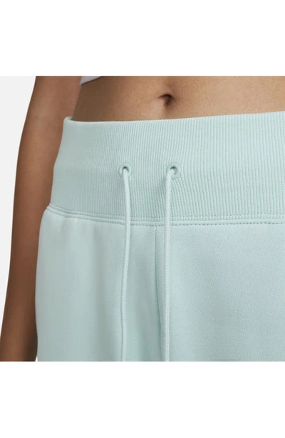 Shop Nike Sportswear Phoenix High Waist Wide Leg Sweatpants In Jade Ice/ Sail