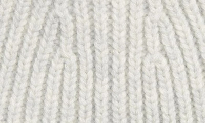 Acne Studios Pansy Face Patch Rib Wool Beanie In Light Grey Melange