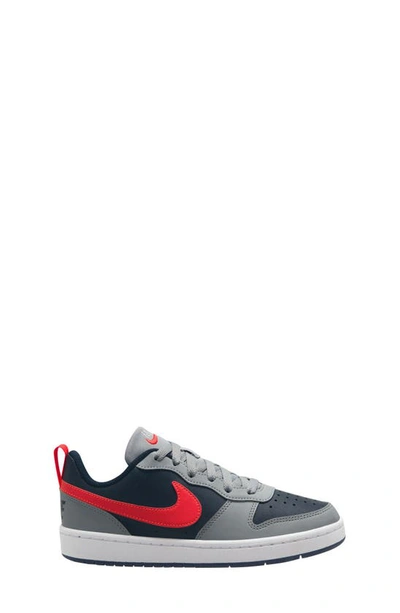 Shop Nike Kids' Court Borough Low Recraft Sneaker In Smoke Grey/ Bright Crimson