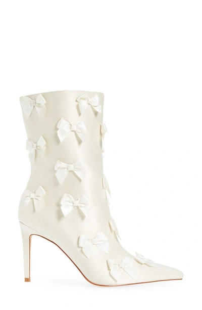 Azalea Wang Taf Pointed Toe Bootie In Cream