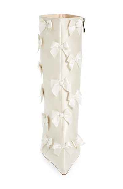 Azalea Wang Taf Pointed Toe Bootie In Cream