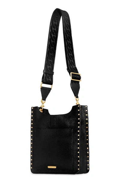 Rebecca Minkoff Medium Darren North/south Leather Shoulder Bag In Black