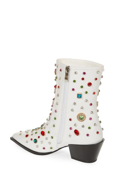 Azalea Wang Sprinkles Pointed Toe Bootie In White