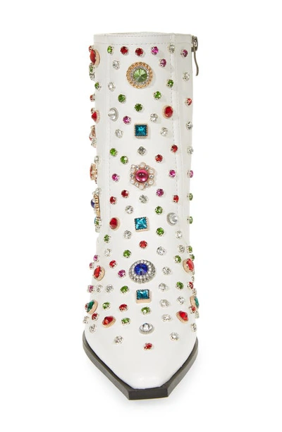 Azalea Wang Sprinkles Pointed Toe Bootie In White