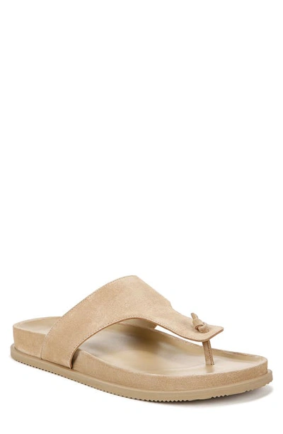 Shop Vince Diego Leather Slide Sandal In Sandtrail