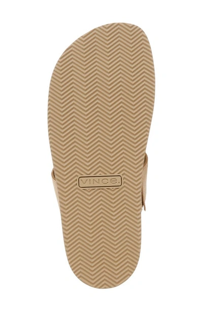Shop Vince Diego Leather Slide Sandal In Sandtrail