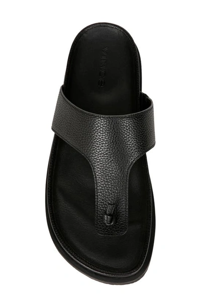 Shop Vince Diego Leather Slide Sandal In Black 2
