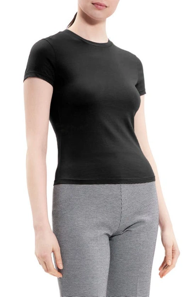 Theory Tiny Apex Organic Pima Cotton T-shirt In Black