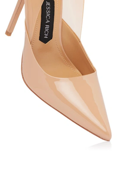 Shop Jessica Rich Angelica Pointed Toe Pump In Nude