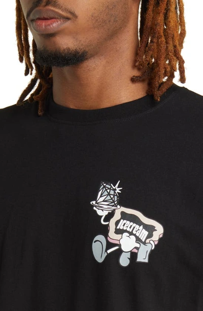 Shop Icecream Garçon Means Boy Graphic T-shirt In Black