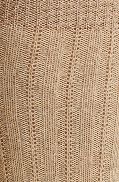 Oroblu Jasmine Metallic Knee High Socks In Beige-melange